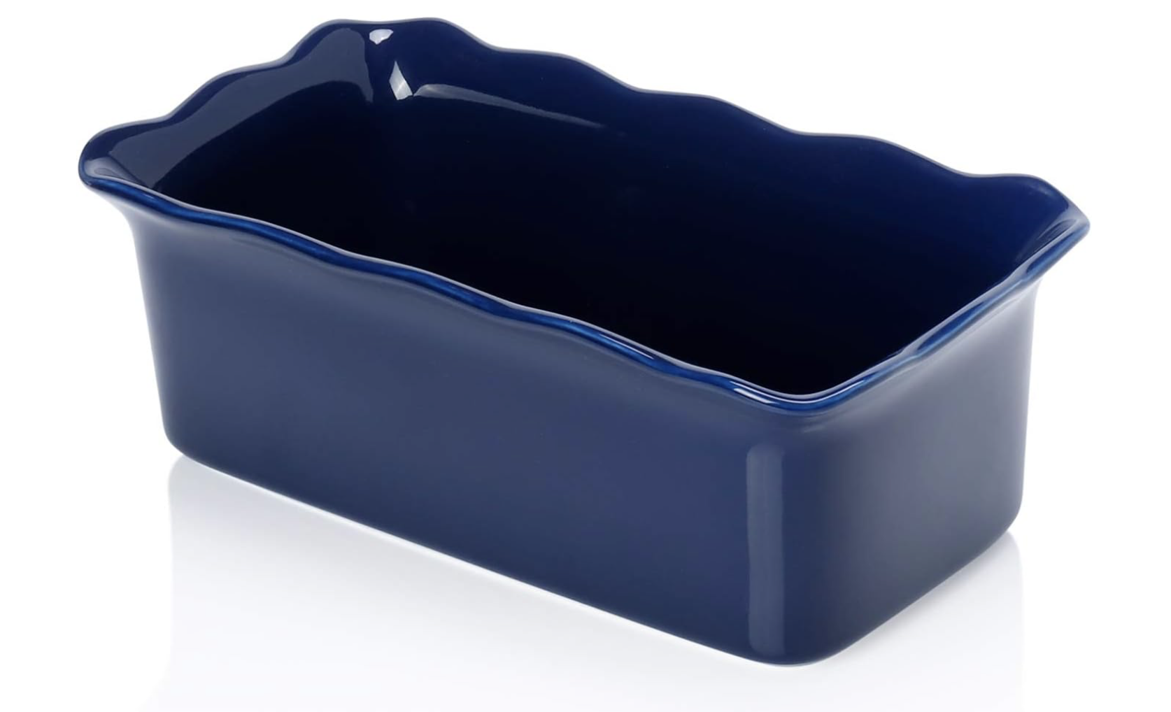 Sweese 519.103 Porcelain loaf pan for Baking, Non-Stick Bread Pan Cake Pan, Perfect for Bread and Meat, 9 x 5 inches, Navy